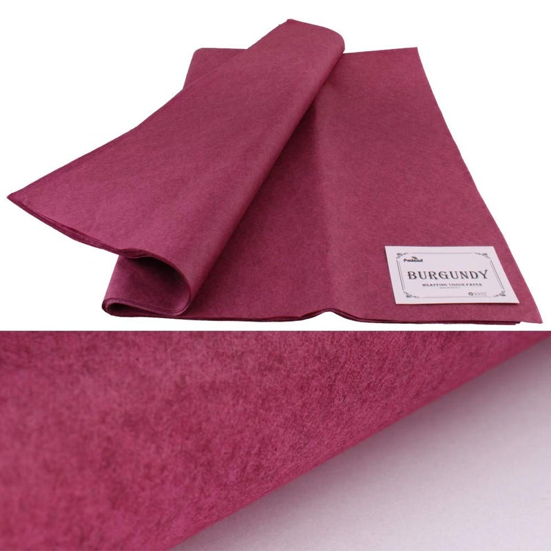 PMLAND 100 Sheets Burgundy Wine Color Tissue Wrapping Paper Bulk 20 x 15 Inches for Gift Favor Bags Boxes Flowers Packaging Crafts DIY Art Projects and Party Decorations - Image 2
